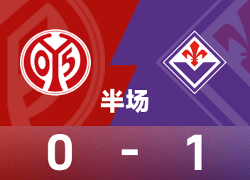 UEFA 하프타임: 솜 득점, 마인츠 0-1 피오렌티나